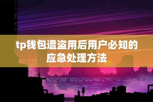tp钱包遭盗用后用户必知的应急处理方法