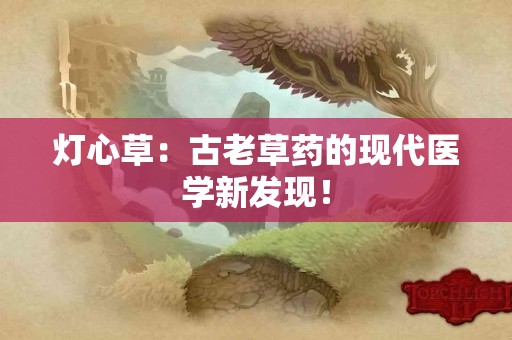 灯心草：古老草药的现代医学新发现！