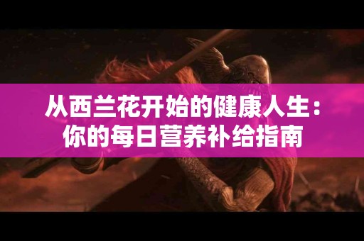 从西兰花开始的健康人生：你的每日营养补给指南