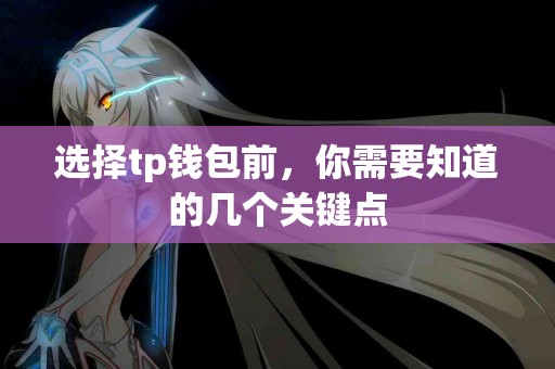 选择tp钱包前，你需要知道的几个关键点