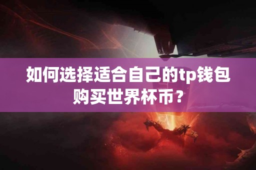 如何选择适合自己的tp钱包购买世界杯币？