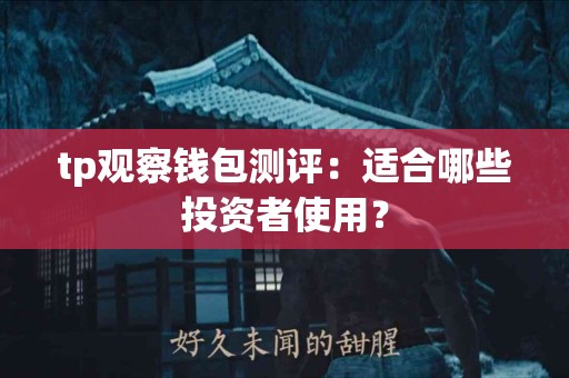 tp观察钱包测评：适合哪些投资者使用？