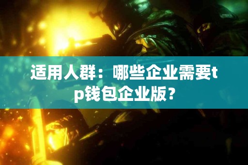 适用人群：哪些企业需要tp钱包企业版？