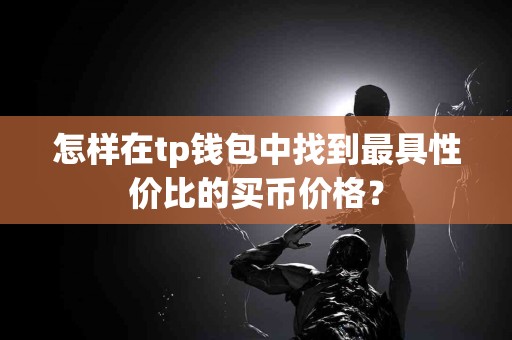 怎样在tp钱包中找到最具性价比的买币价格？